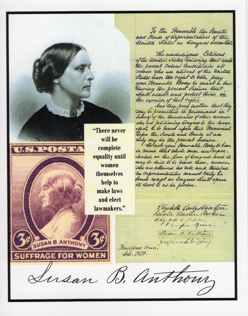 Susan B. Anthony "Lawmakers" Collage Note Card