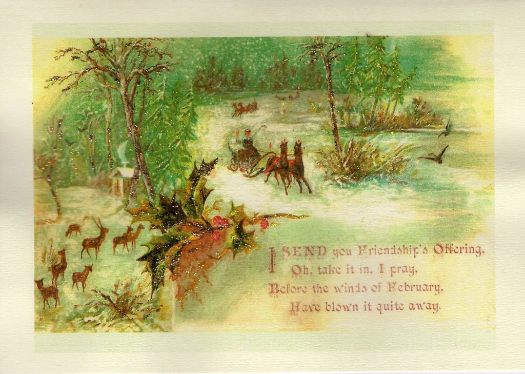 Winds of February Seasonal Glitter Card