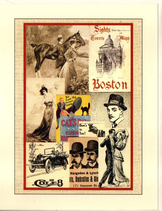 Men’s Boston Fashion Note Card