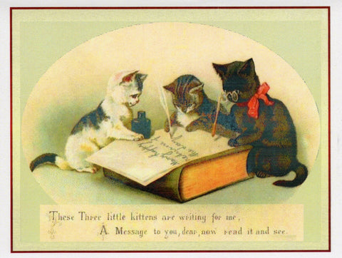 Three Kittens Writing Note Card