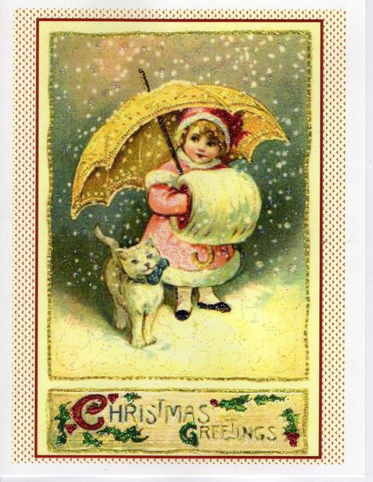 Victorian Animals Christmas Card Bundle ~ 10-Card Pack